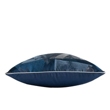 Dark Blue Abstract Pattern Pillow Cover (Set of 2)