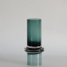 Two Colour Rippled Glass Vase