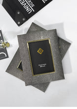 Leather Golden Photo Frame