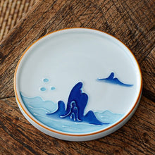 Hand Painted White Coaster