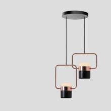Square Metal Cylindrical Head Pendant Light
