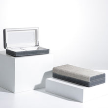 Modern Grey Feather Textures Jewelry Box