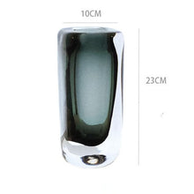 Thick Straight Black Glass Vase