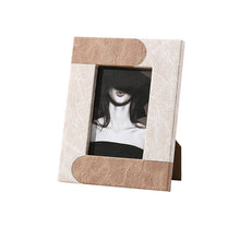 Herringbone leather textured photo frames
