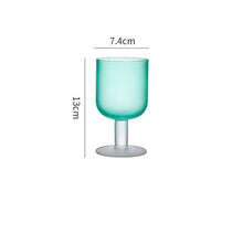 Frosted Sunset Green Wine Cups (SET OF 2)