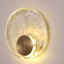 Crystal and Metal Circular Wall Light