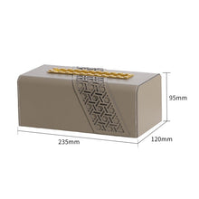 Leather Geometric Design Tissue Boxes