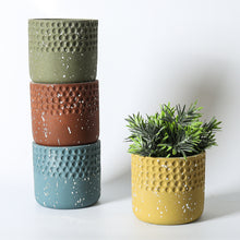 Cement Hammered Spotted Planter