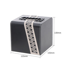 Leather Geometric Design Tissue Boxes