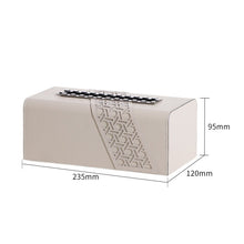 Leather Geometric Design Tissue Boxes