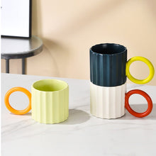 Colored Textured Coffee Mug (Set of 2)