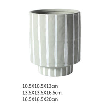 Nordic style INS high vase ceramic flowerpot indoor green planter green radish cactus potted plants with holes. | - Decorfur