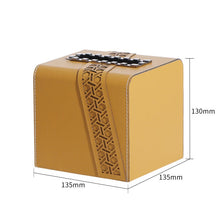 Leather Geometric Design Tissue Boxes
