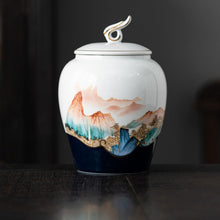 Mountain Handpainted Jar