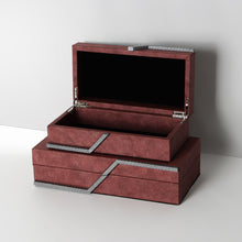 Maroon Luxury Leather Jewelry Box