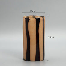 Colour Stripe Glass Vase