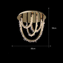 Natural Crystal Golden Chandelier