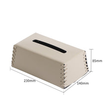 Leather Corner Stitched Tissue Box