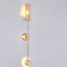 Grey Golden Long Wall Light
