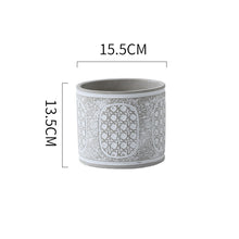 Grey White Cement Planter