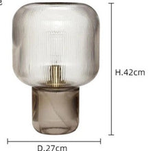 Ribbed Dual Color Glass Lamp