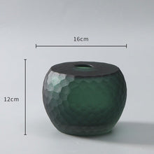 Emerald Green Frosted Fish Scale Vase