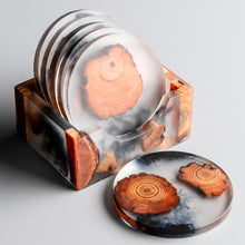 Wooden and Black Resin Coasters