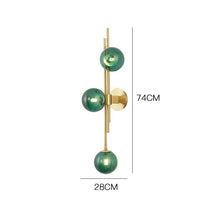 Triple Glass Ball Wall Light