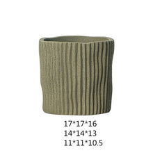 Wavy Ribbed Cement Planter