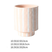 Nordic style INS high vase ceramic flowerpot indoor green planter green radish cactus potted plants with holes. | - Decorfur