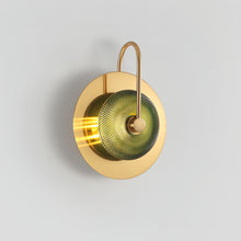 Green Golden Disk Wall Light