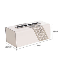 Leather Geometric Design Tissue Boxes