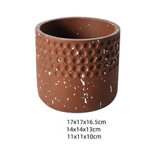 Cement Hammered Spotted Planter