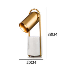 Nordic simple marble table lamp Creative metal lampshade Bedroom bedside lamp Designer living room hotel study lamp. | - Decorfur
