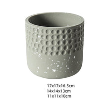 Cement Hammered Spotted Planter