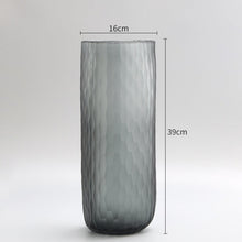 Frosted Honeycomb Glass Vase