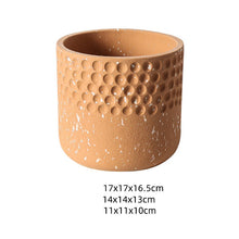 Cement Hammered Spotted Planter