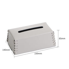 Leather Corner Stitched Tissue Box