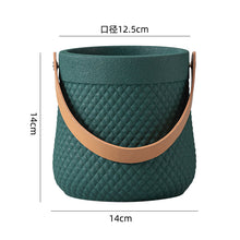 Cross Ribbed Handle Cement Planter