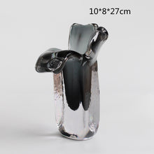 Petal Black and Transparent Vase