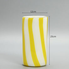Colour Stripe Glass Vase