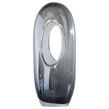 Oval Blue Glass Vase