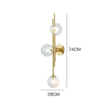 Triple Glass Ball Wall Light