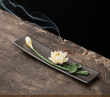 Hand-Made Ceramic Lotus Incense Burner