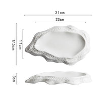 White Ceramic Amoeba Plate
