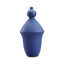 White Klein Blue Dotted Ceramic Vase