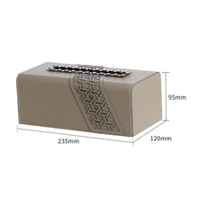 Leather Geometric Design Tissue Boxes
