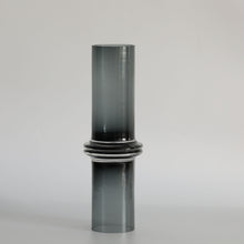 Two Colour Rippled Glass Vase