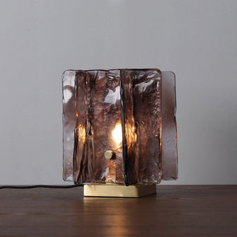 Brown Rustic Glass Table Lamp