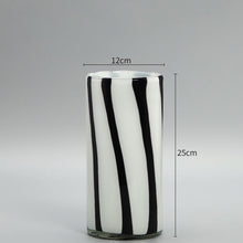 Colour Stripe Glass Vase